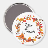 秋秋の収穫離れの与え磁石感謝してい マグネット (正面/裏面)
