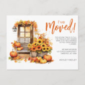 秋秋の季節の移動 案内ポストカード (正面)