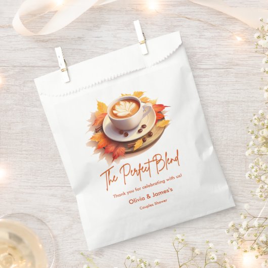秋秋の完璧なブレンドカップルシャワー フェイバーバッグ (クリップ留めされた状態)