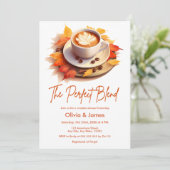 秋秋の完璧なブレンドカップルシャワー 招待状 (スタンド正面)