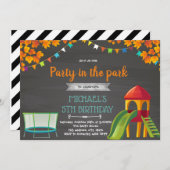 秋秋の寒冷地パーティー 招待状 (正面/裏面)