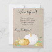 秋秋の引っ越しました感謝祭の移動 案内状 (正面)