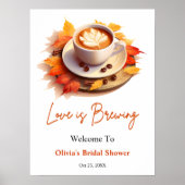 秋秋の愛が醸造ブライダルシャワーへようこそ ポスター (正面)