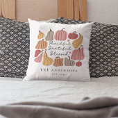 秋秋の感謝型カボチャパーソナライズされた名 クッション