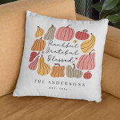 秋秋の感謝型カボチャパーソナライズされた名 クッション