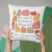 秋秋の感謝型カボチャパーソナライズされた名 クッション