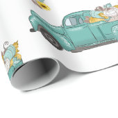 秋秋の感謝祭かぼちゃのトラック ラッピングペーパー (ロールコーナー)