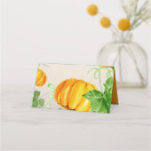 秋秋の感謝祭かぼちゃ葉 プレイスカード (裏面)