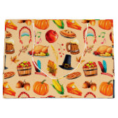 秋秋の感謝祭ターキーディナー ラージペーパーバッグ (正面)
