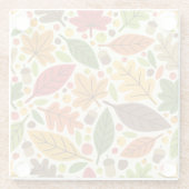 秋秋の感謝祭離れ収穫減少 ガラスコースター (裏面)