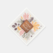 秋秋の感謝祭 スタンダードカクテルナプキン (角)