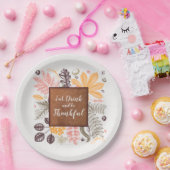 秋秋の感謝祭 ペーパープレート (パーティー)