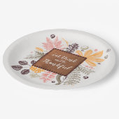 秋秋の感謝祭 ペーパープレート (アングル)