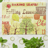 秋秋の日テーマキッチンタオル キッチンタオル (折り畳み)