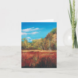 秋秋の木々の風景芸術 ノートカード