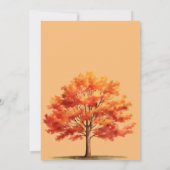 秋秋の木と葉結婚式招待状 招待状 (裏面)