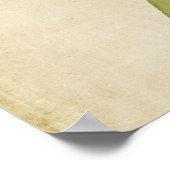 秋秋の木結婚のモノグラム ポスター (角)