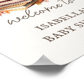 秋秋の本をテーマにした赤ちゃんシャワー歓迎サイン ポスター (角)