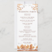 秋秋の森の木の離れ結婚式 プログラム (裏面)