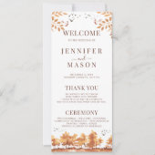 秋秋の森の木の離れ結婚式 プログラム (正面)