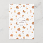 秋秋の森の木葉のメ結婚ニュー・カード エンクロージャーカード (裏面)