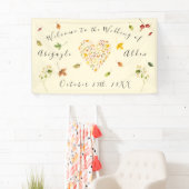 秋秋の森素朴結婚の 横断幕 (インサイチュ)