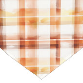 秋秋の水の色オレンジの格子模様 ショートテーブルランナー (コーナー)