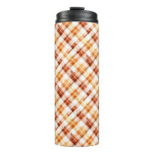 秋秋の水の色オレンジの格子模様