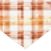 秋秋の水の色オレンジの格子模様 テーブルクロス (アングル)