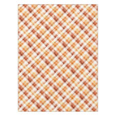 秋秋の水の色オレンジの格子模様 テーブルクロス (正面)