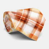 秋秋の水の色オレンジプレイド ネクタイ (ロール)