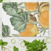 秋秋の水の色ヴィンテージカボチャ キッチンタオル (折り畳み)