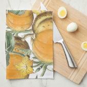 秋秋の水の色ヴィンテージカボチャ キッチンタオル (四つ折り)
