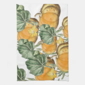 秋秋の水の色ヴィンテージカボチャ キッチンタオル (縦)