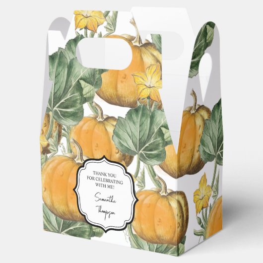 秋秋の水の色ヴィンテージカボチャ フェイバーボックス (オープン)