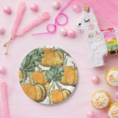 秋秋の水の色ヴィンテージカボチャ ペーパープレート (パーティー)