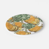 秋秋の水の色ヴィンテージカボチャ ペーパープレート (アングル)