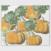秋秋の水の色ヴィンテージカボチャ ラッピングペーパー (フラット)