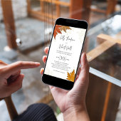 秋秋の水の色離れのカスタムウェディング 招待状