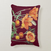 秋秋の水カラーオレンジフローラブルゴーニュ アクセントクッション (裏面(縦))