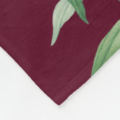 秋秋の水カラーオレンジフローラブルゴーニュ フリースブランケット (角)