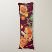 秋秋の水カラーオレンジフローラブルゴーニュ ボディピロー (正面縦)