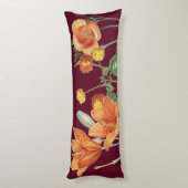 秋秋の水カラーオレンジフローラブルゴーニュ ボディピロー (裏面 (縦))