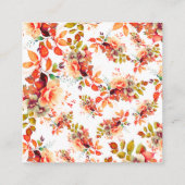 秋秋の水彩フローラ誕生日ありがとう エンクロージャーカード (裏面)