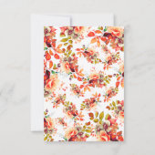 秋秋の水彩フローラ誕生日ありがとう サンキューカード (裏面)