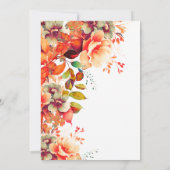 秋秋の水彩フローラ50誕生日 招待状 (裏面)