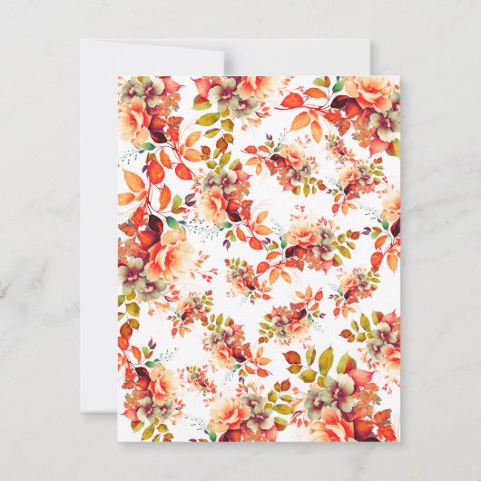 秋秋の水彩フローラ90th誕生日メニュー 招待状 (裏面)