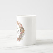 秋秋の水彩リース ボーンチャイナマグカップ (正面)