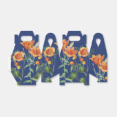 秋秋の水色オレンジ色フローラブルー フェイバーボックス (折り畳みなし)