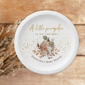 秋秋の甘い小さなかぼちゃの赤ちゃんシャワー ペーパープレート